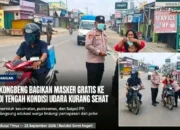 Udara Kurang Sehat di Kongbeng! Polsek & Instansi Terkait Turun Langsung Bagikan Masker ke Warga