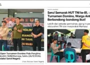 Seru! Semarak HUT TNI ke-81, Kodim 1428/Mamasa Buka Turnamen Domino, Warga Antusias Berbondong-bondong Ikut!